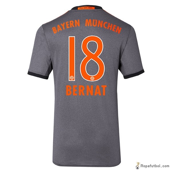 Camiseta Bayern de Múnich Replica Segunda Ropa Bernat 2016/17 Gris